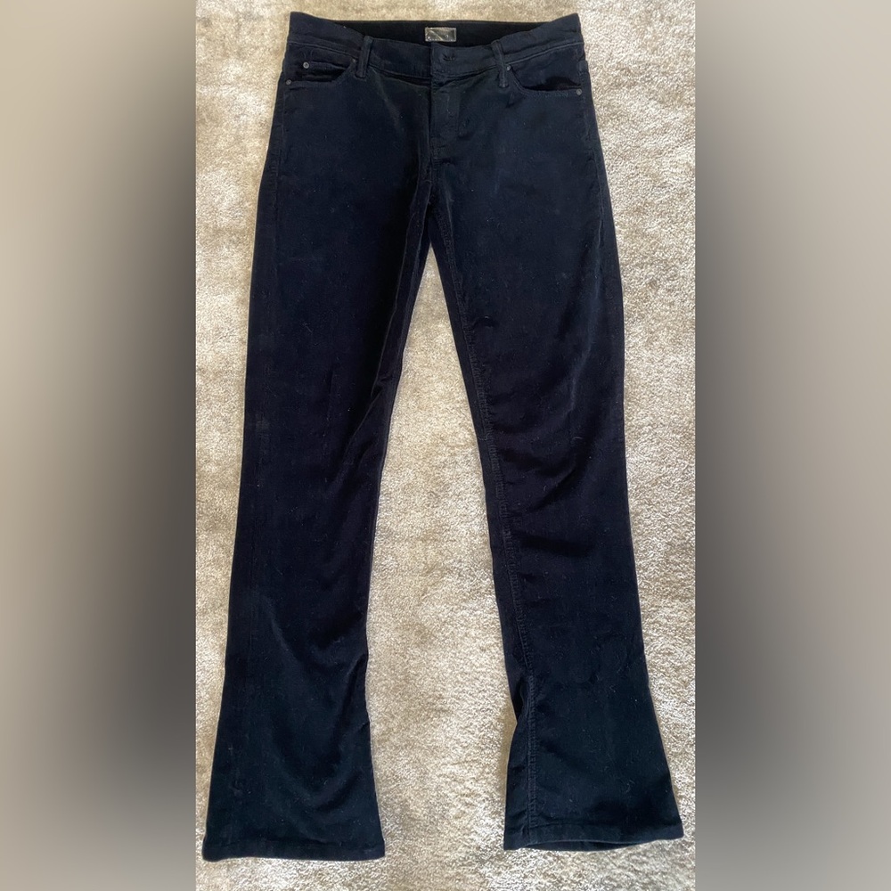 MOTHER Flare Jeans in Deep Black